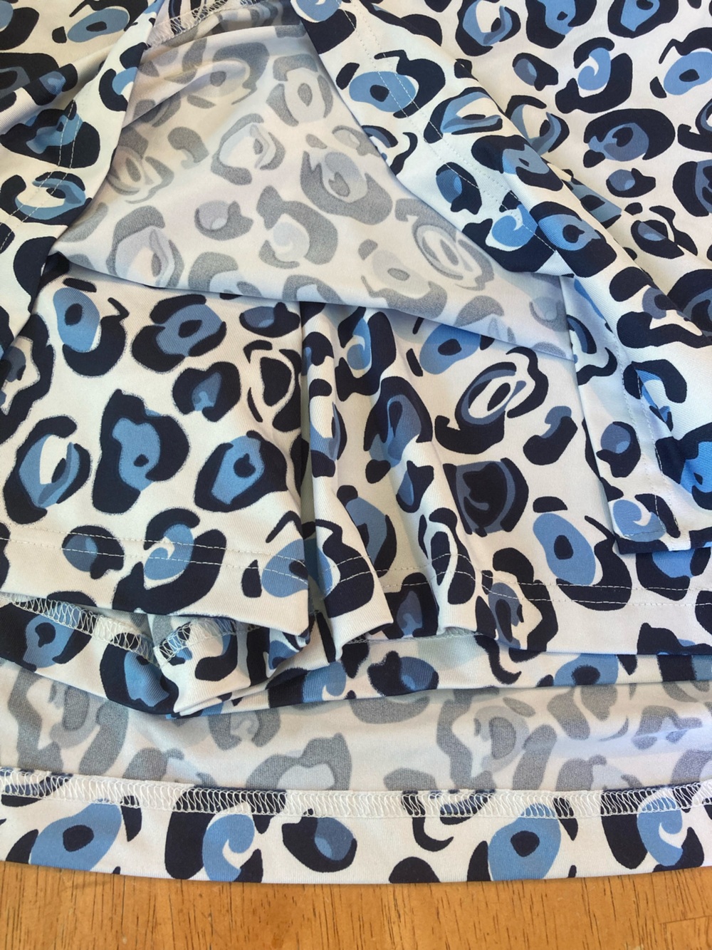 Golftini Leopard Athletic Golf Skort - Cyclone - Blue, Navy, White - Large - Picture 12 of 13